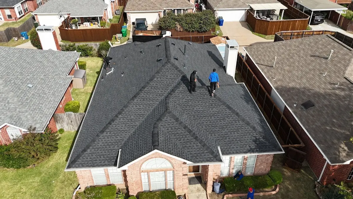 Slate & Tile Roof Repair work in progress on a Artesia property